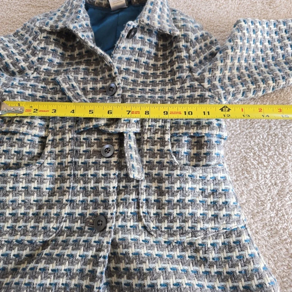 Vintage Gymboree MY BEST FRIEND Coat Houndstooth Satin Lined Button & Tie Sz 4